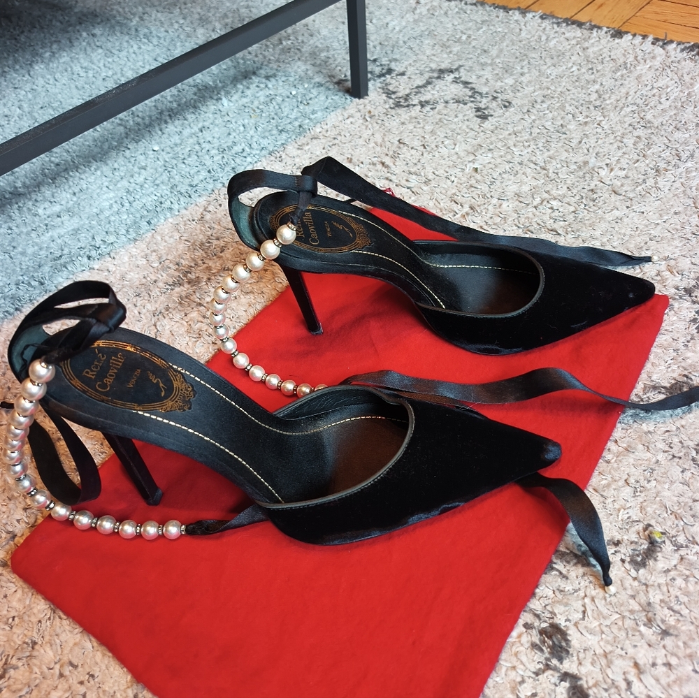 SOLD Rene Caovilla Suede Heels